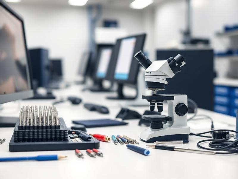 Bancada de trabalho da Infoup com ferramentas organizadas